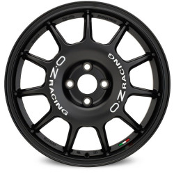 OZ RACING LEGGENDA 7X17 ET37 4X100 MATT BLACK WHITE LETTERING