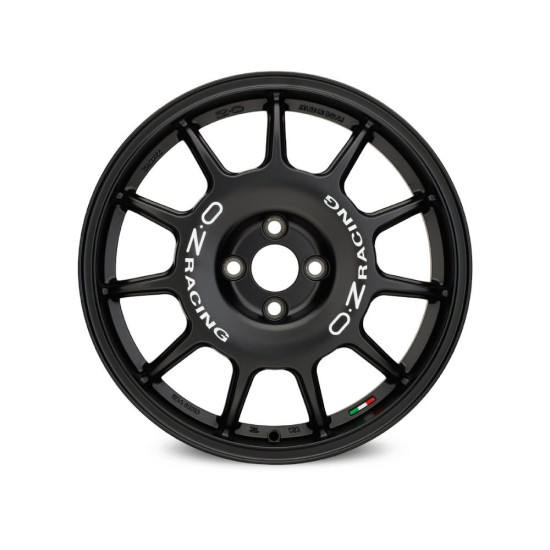 OZ RACING LEGGENDA 7X17 ET37 4X100 MATT BLACK WHITE LETTERING
