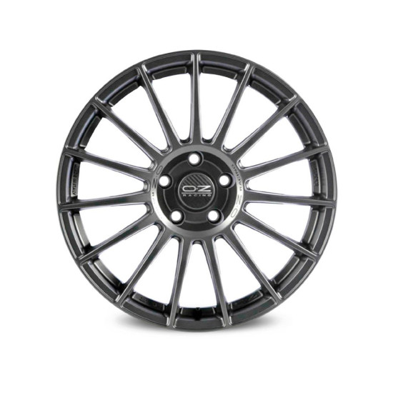 OZRACING SUPERTURISMO LM 8.5X19 5X11 ET38 MATT GRAPHITE SILVER LETTERING